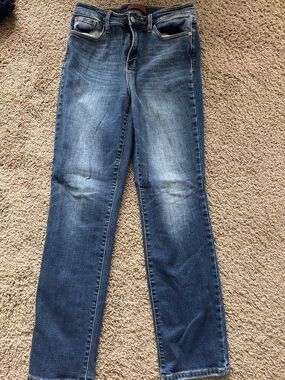 Judy Blue Blue Denim Jeans with Brown Leather Label
